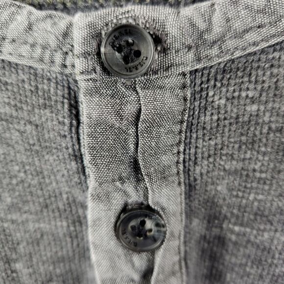 Diesel Gray Minimalist Long Sleeve 4 Button Henley Thermal Shirt Size Large - Picture 8 of 12